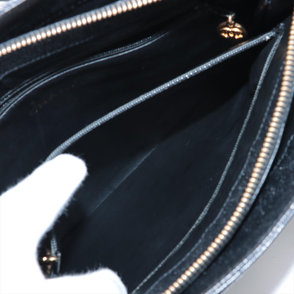 Chanel Vintage CC Logo Caviar Skin Pocket Chain Shoulder Tote BagNegro*PRE PEDIDO en venta 7