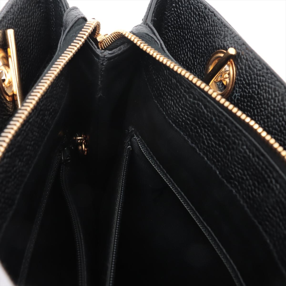 Chanel Vintage CC Logo Caviar Skin Pocket Chain Shoulder Tote BagNegro*PRE PEDIDO en venta 13
