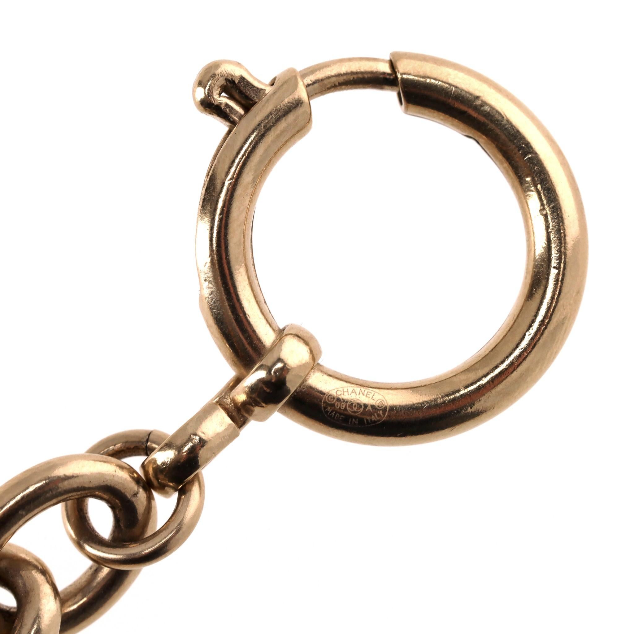 Chanel Vintage 'CC' Logo Coin Bracelet For Sale 2