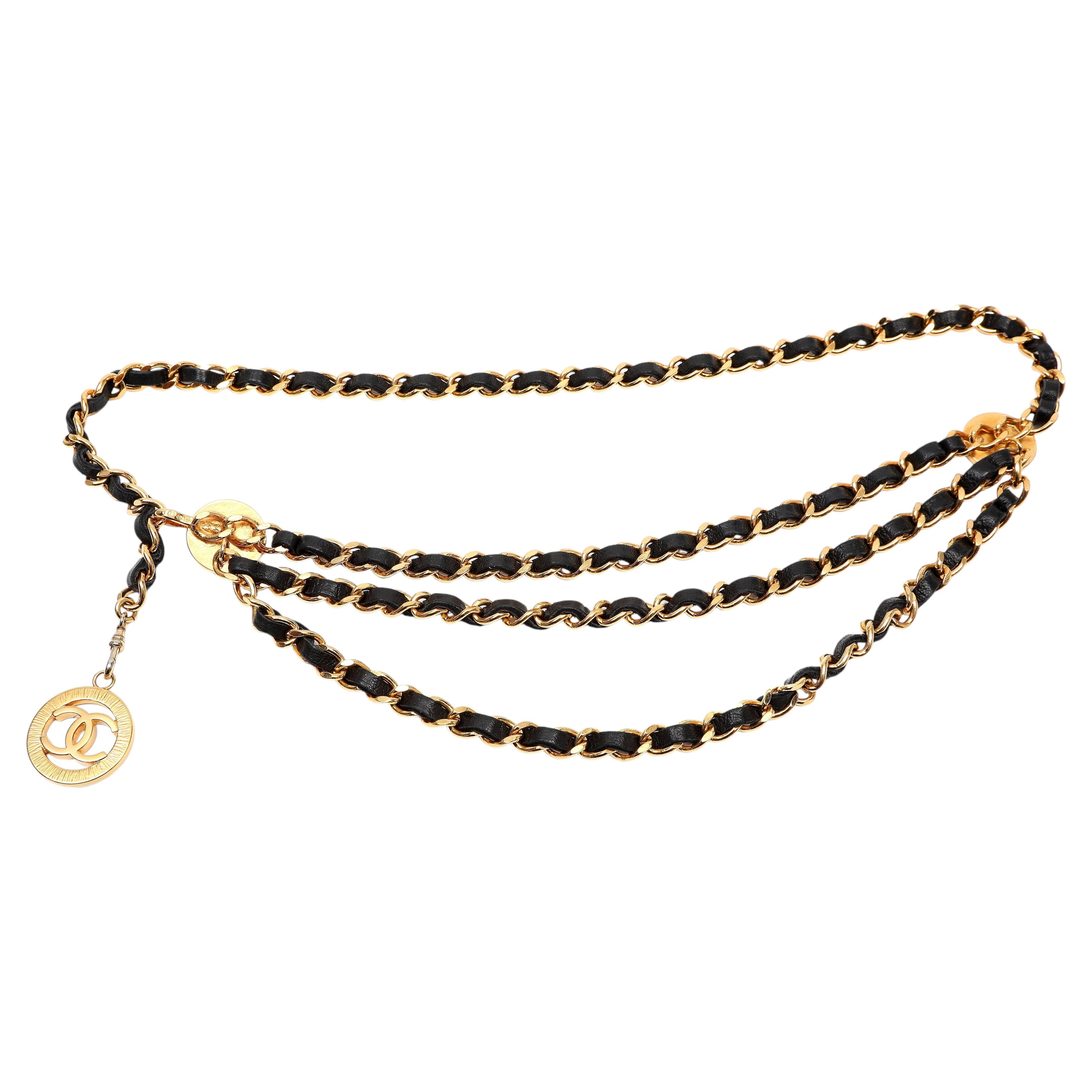 How can I make a gold chain belt?
