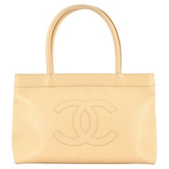 Chanel Vintage CC Open Tote Caviar East West