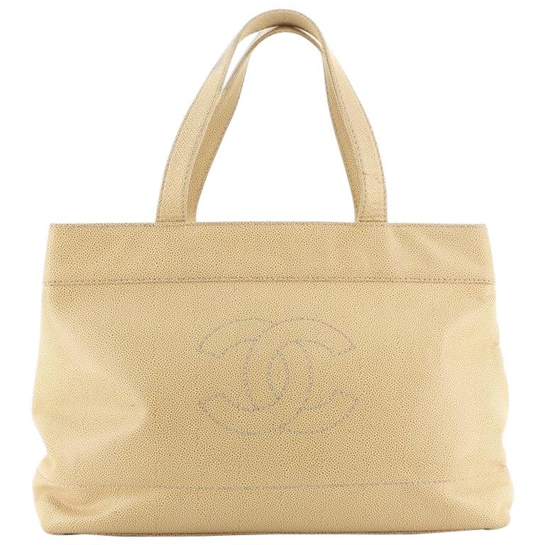 Chanel Vintage CC Open Tote Caviar Large at 1stDibs