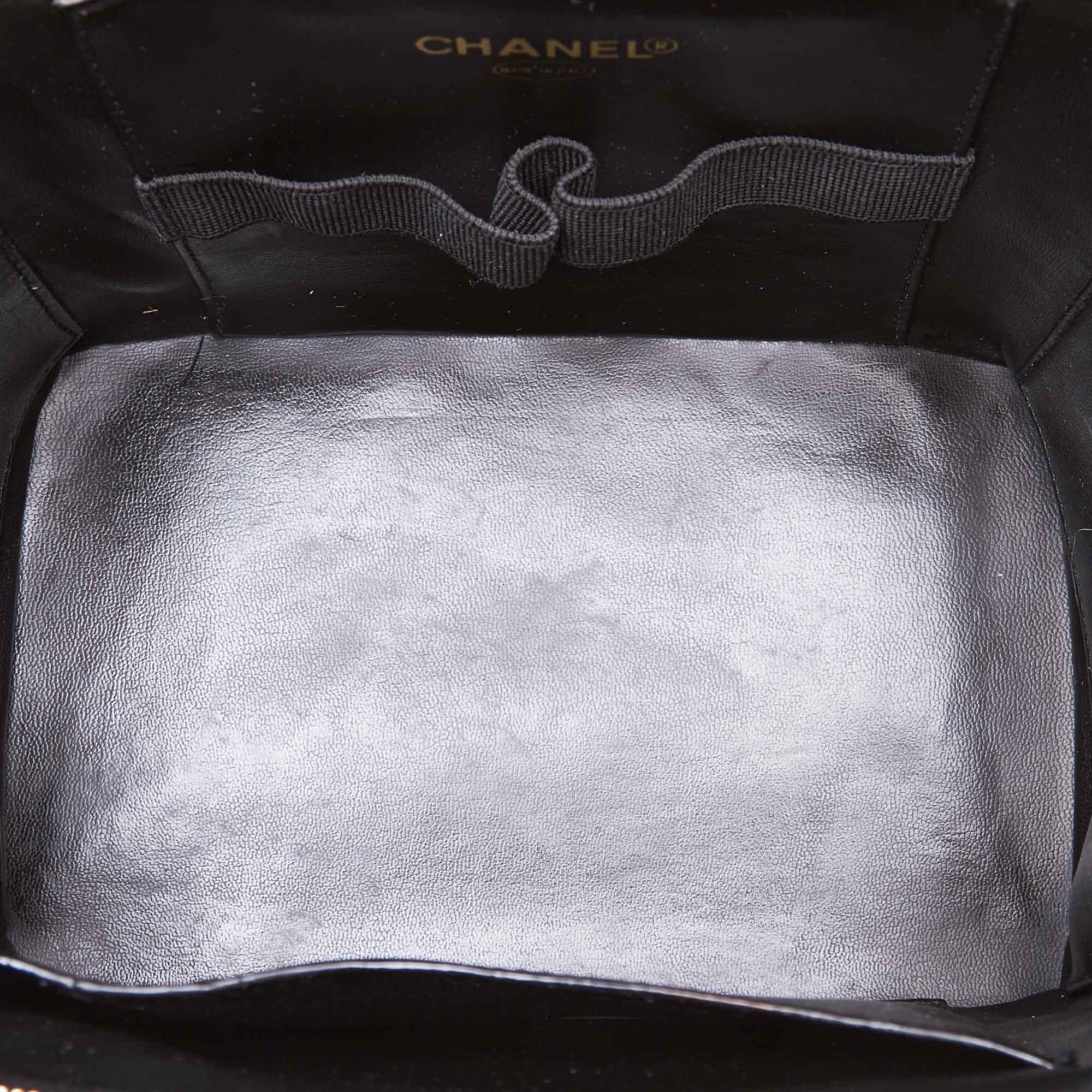 Women's Chanel Vintage CC Patent Leather 2 Way Vanity Bag