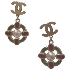 Chanel Vintage CC Pendant Earrings