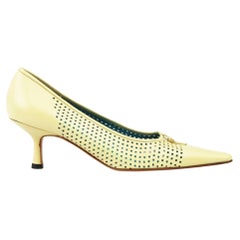 Chanel Vintage CC Perforated Leather Pumps EU 37.5 UK 4.5 US 7.5