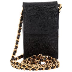 Chanel Vintage CC Phone Holder on Chain Bag Caviar