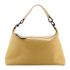 Chanel Vintage CC Resin Chain Shoulder Bag Caviar Medium