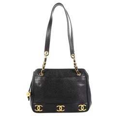 Chanel Vintage CC Shoulder Bag Caviar Medium 