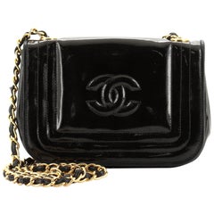 Chanel Vintage CC Stitch Flap Bag Patent Mini