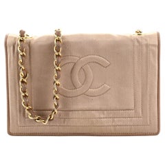 Chanel Vintage CC Stitch Klappentasche aus Satin Mini