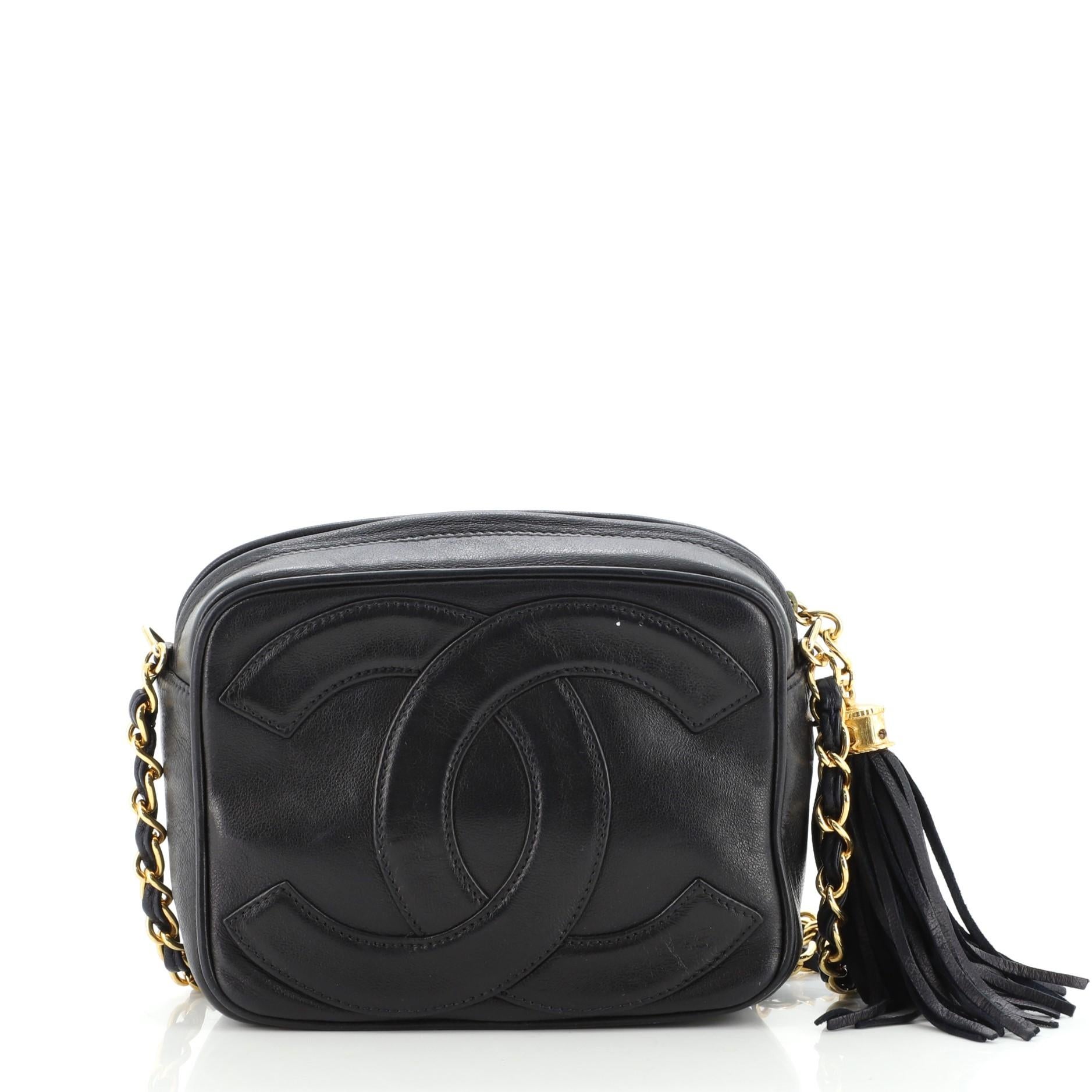 chanel vintage camera bag with tassel