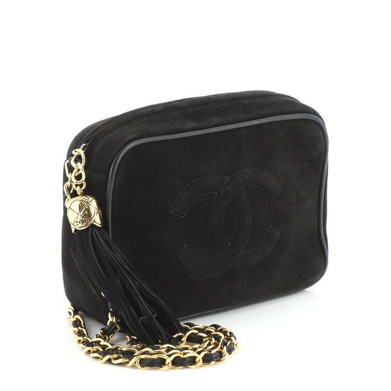 Chanel Vintage Black Suede Tassel Camera Bag ○ Labellov ○ Buy and Sell  Authentic Luxury