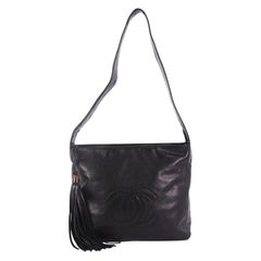 Chanel Vintage CC Tassel Hobo Leather Medium