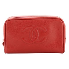 Chanel Vintage CC Toiletry Pouch Caviar