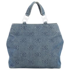 Chanel Vintage CC Tote Denim groß Chanel Vintage CC Tote Denim groß
