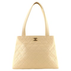 Chanel Vintage CC Tote Quilted Caviar Large