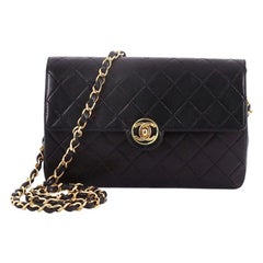 Chanel Vintage CC Turn Lock Chain Flap Bag Quilted Lambskin Small