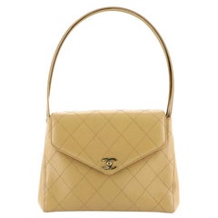 Chanel Vintage CC Turn Lock Shoulder Bag Quilted Leather Medium