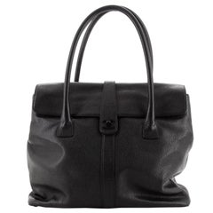 Chanel Vintage CC Turnlock Satchel Caviar Large