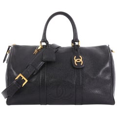 Chanel Vintage CC Weekender Tasche Kaviar groß