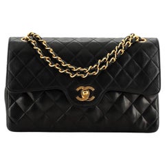 Chanel Vintage Chain Curved Double Flap Bag Quilted Lambskin Medium