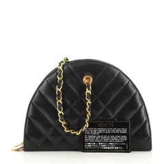 Chanel Vintage Kette Abendtasche Mixed Quilt Lammfell Klein