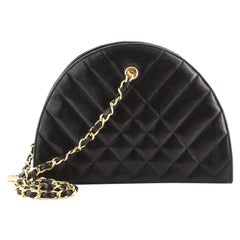 Chanel Vintage Chain Evening Bag Mixed Quilt Lambskin Small