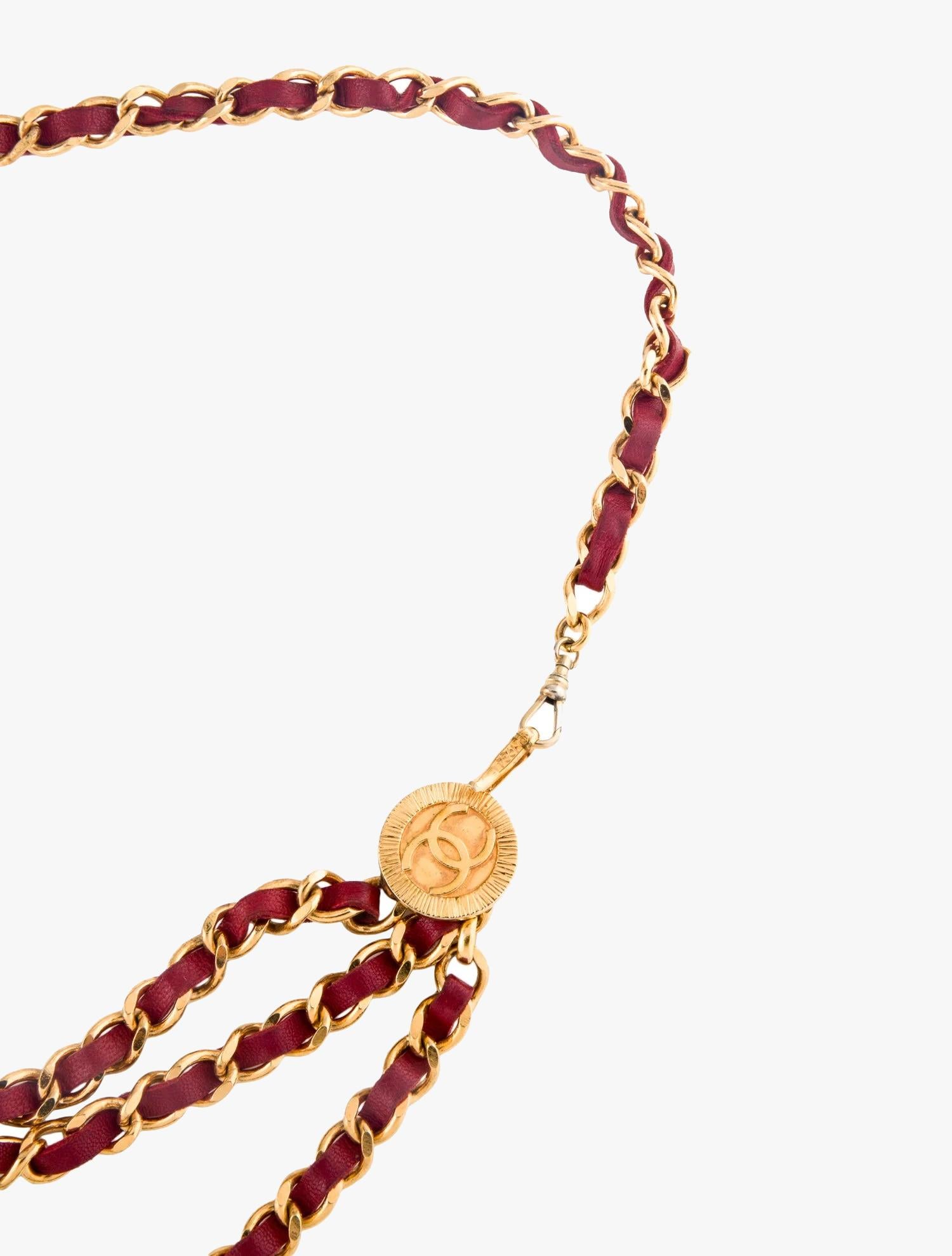 Women's or Men's Chanel vintage chain-link belt, 1984