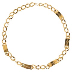Chanel Vintage Chain-Link Belt With 'Chanel' Engraved Plates