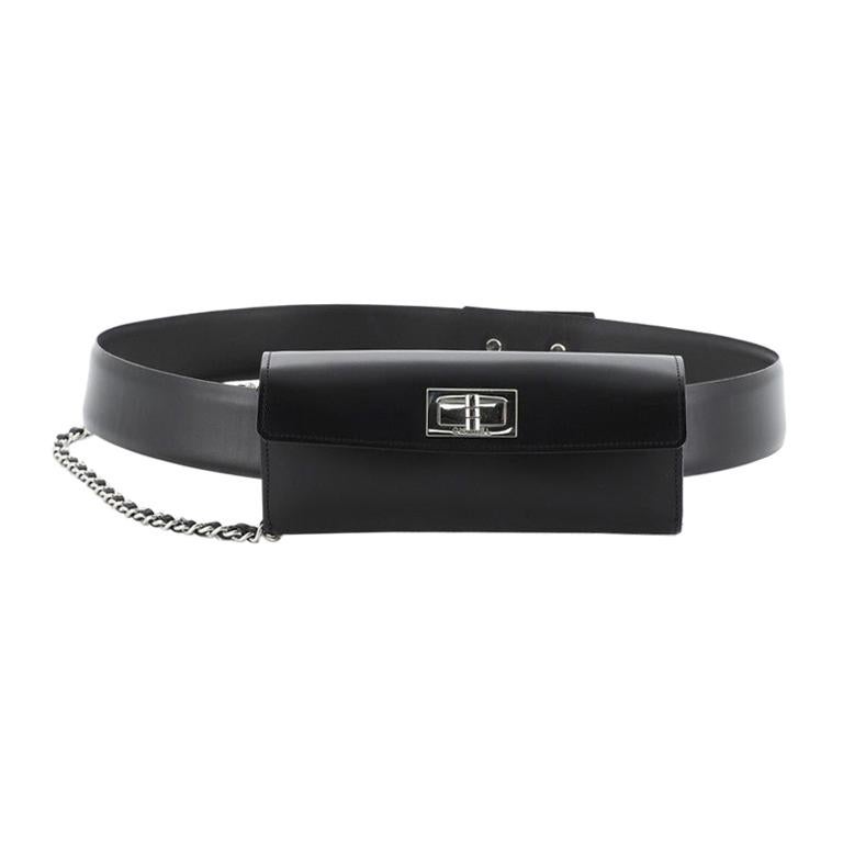 Chanel Vintage Chain Mademoiselle Belt Bag Calfskin