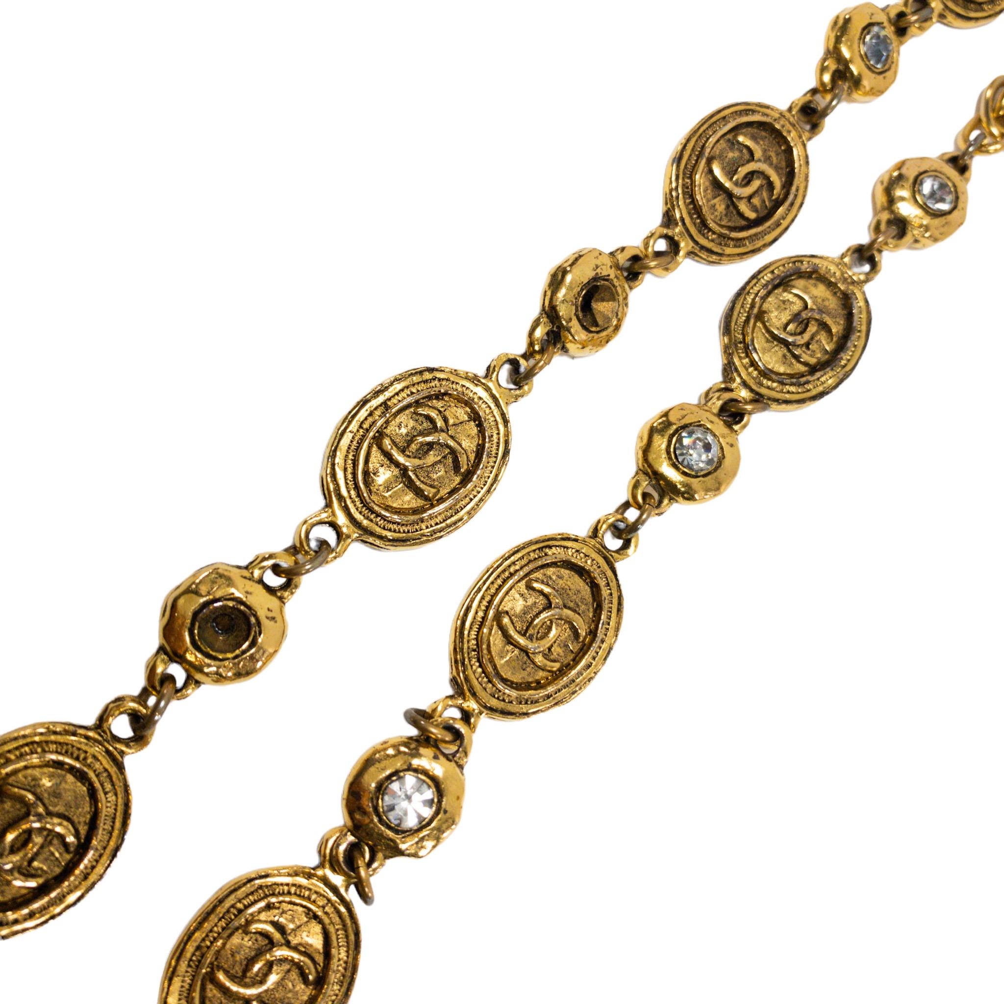 Chanel Vintage Chain Necklace ca. 1970s In Good Condition For Sale In Miami Beach, FL