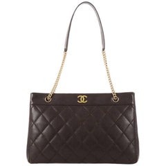 Chanel Vintage Chain Tote Quilted Caviar East West