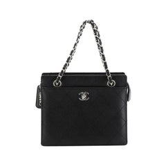 Chanel Vintage Chain Tote Quilted Caviar Mini