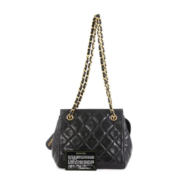 Chanel Vintage Chain Tote Quilted Lambskin Mini at 1stDibs