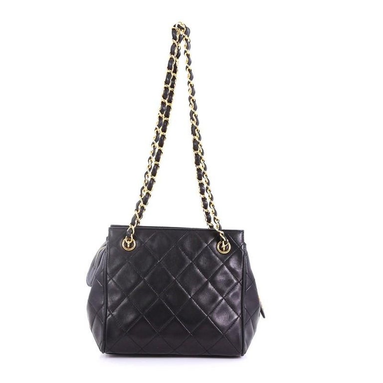 Chanel Vintage Chain Tote Quilted Lambskin Mini at 1stDibs  chanel vintage tote  chain, chanel vintage quilted tote bag, chanel quilted chain tote