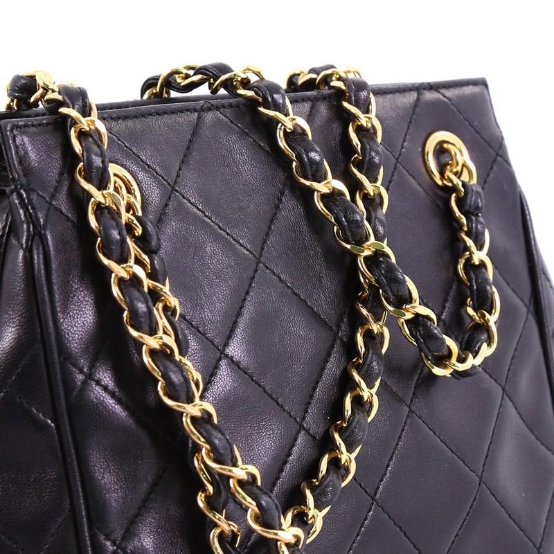 Women's Chanel Vintage Chain Tote Quilted Lambskin Mini