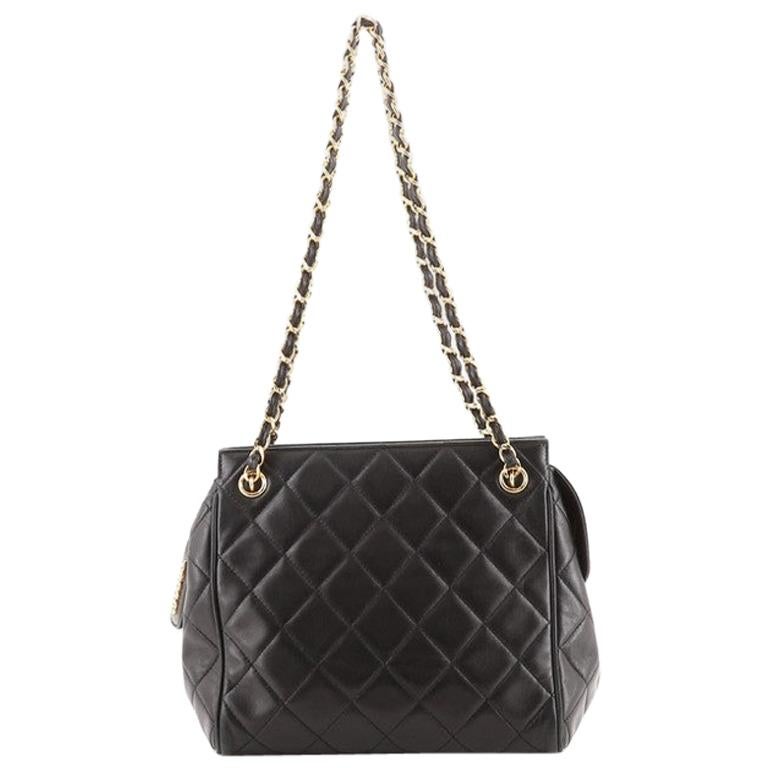 Chanel Vintage Chain Tote Quilted Lambskin Mini at 1stDibs