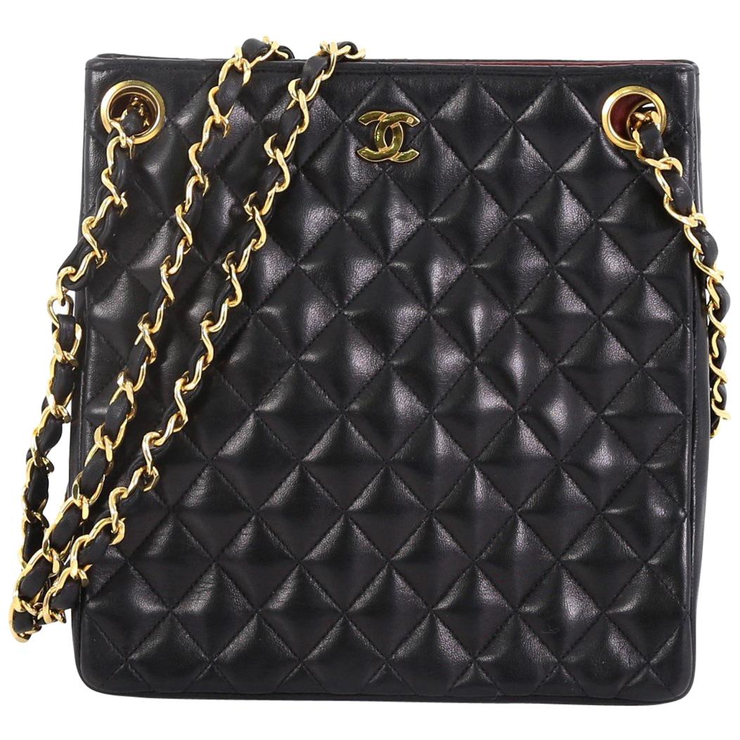 Chanel Vintage Chain Tote Quilted Lambskin Mini