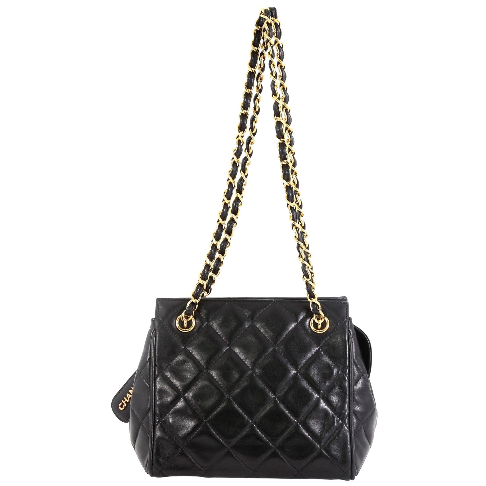 Chanel Vintage Chain Tote Quilted Lambskin Mini