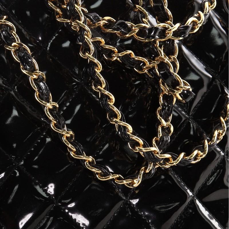 Chanel Vintage Chain Tote Quilted Patent Small 3