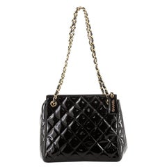 Chanel Vintage Chain Tote Quilted Patent Small
