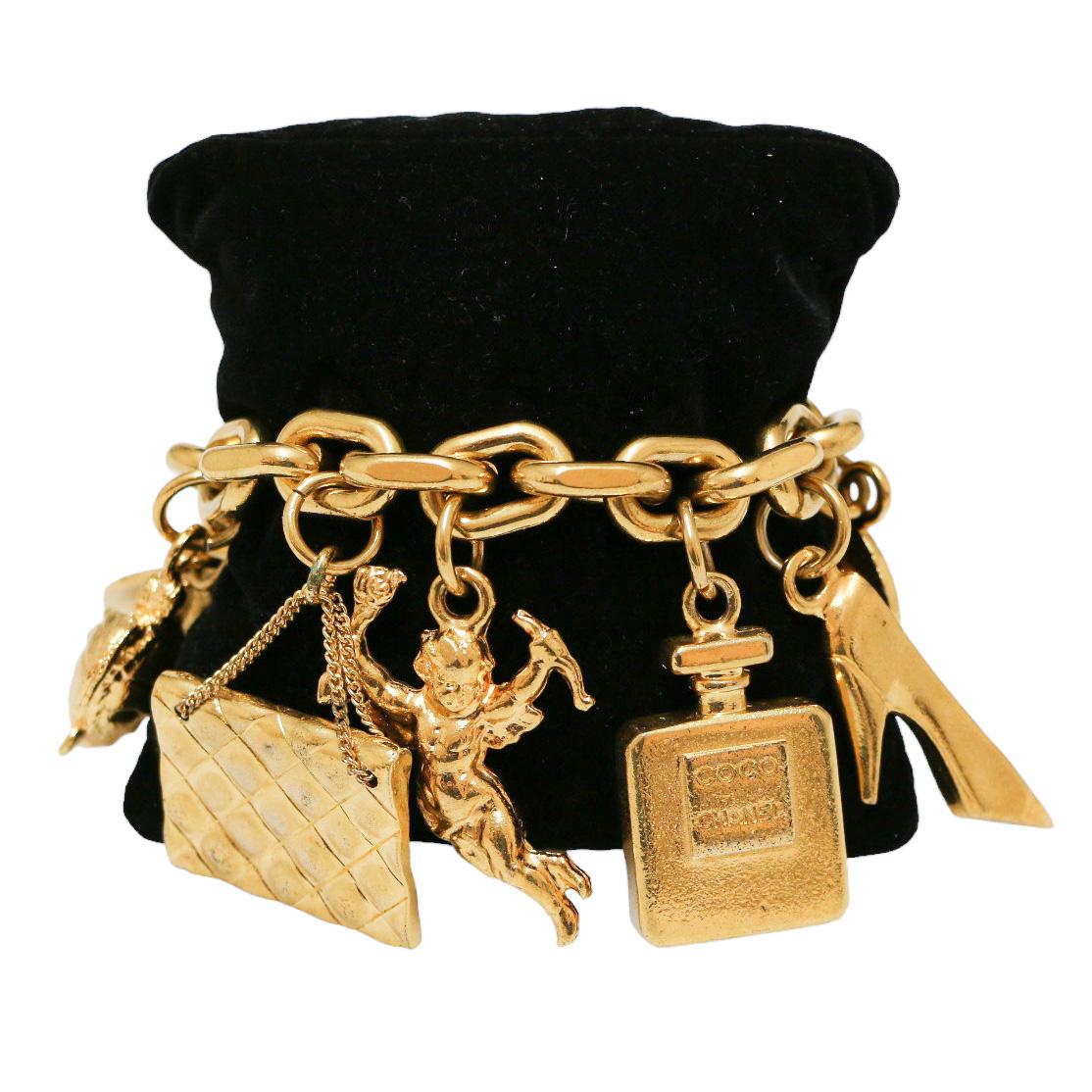 CHANEL Vintage Charm Bracelet For Sale 1