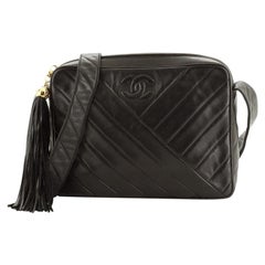 Chanel Vintage Chevron Camera Bag Quilted Leather Small (petit)