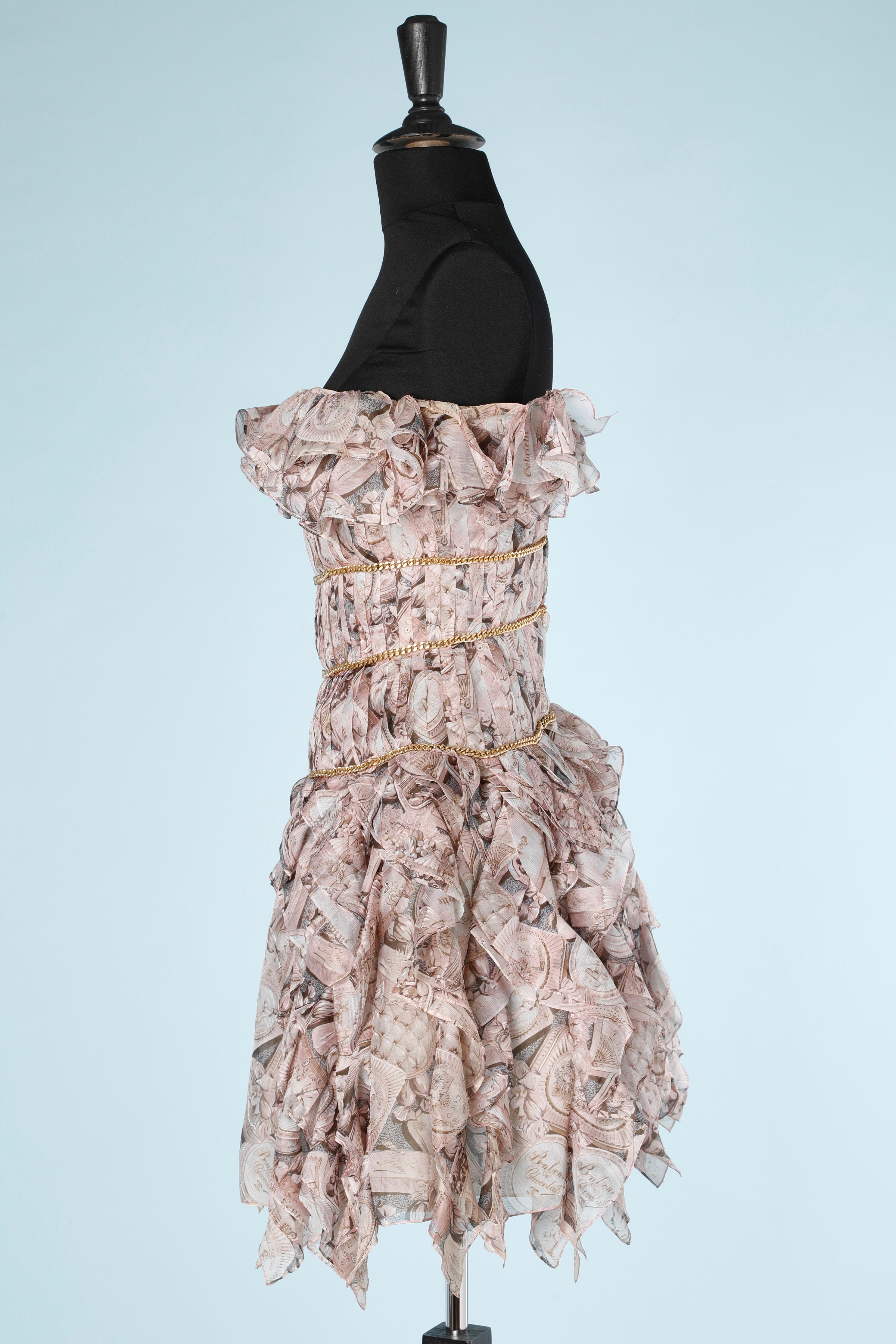 Chanel Vintage-Cocktail aus Chiffon  Kleid im Angebot 2