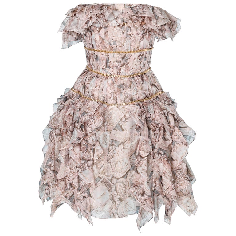 Chanel vintage chiffon cocktail dress For Sale at 1stDibs