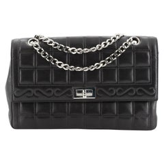 Chanel Vintage Chocolate Bar Mademoiselle Chain Flap Bag