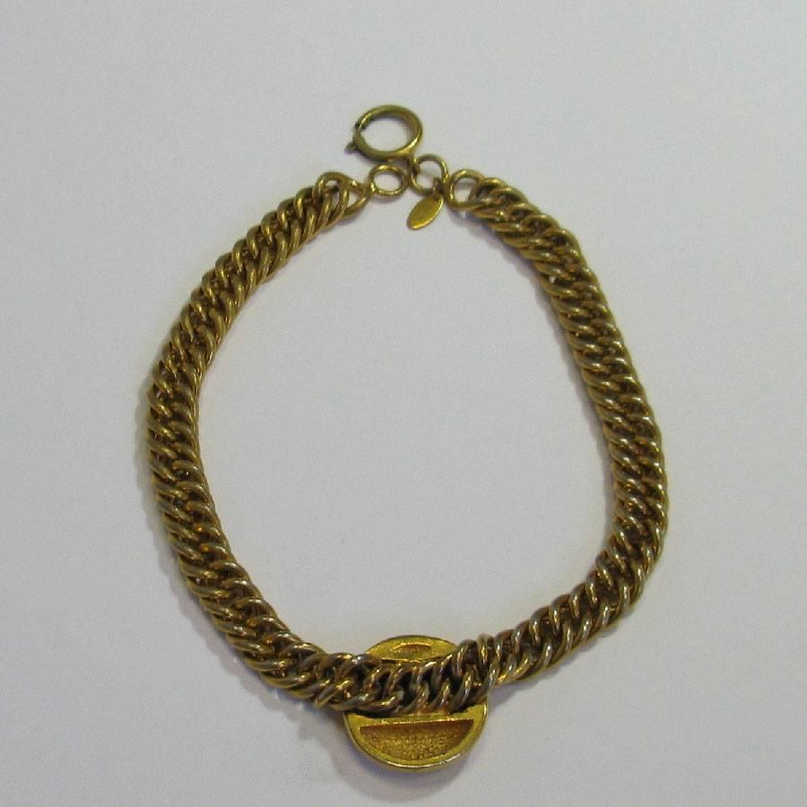 CHANEL Vintage Choker Necklace in Gilded Metal 2