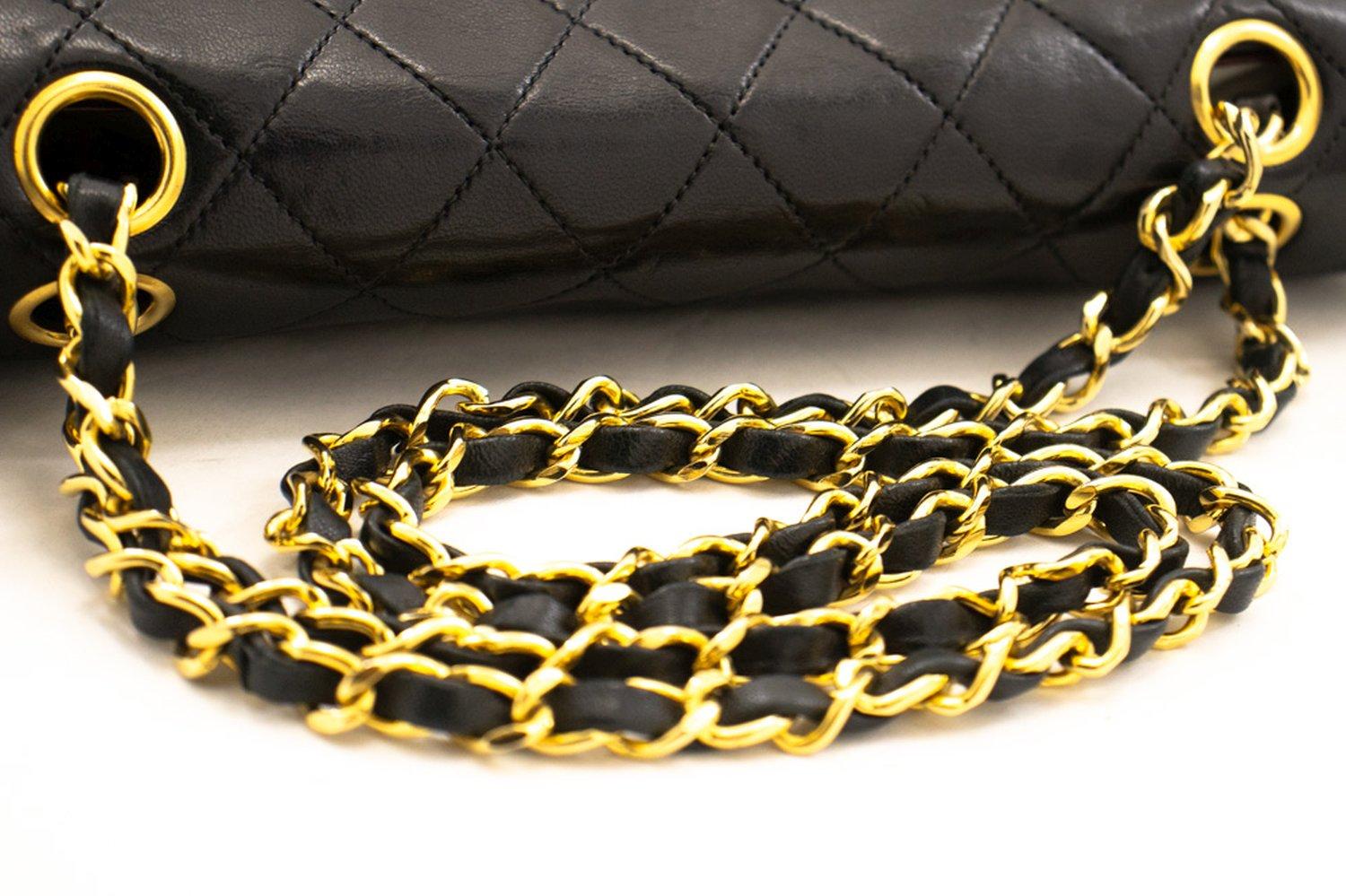 CHANEL Vintage Classic Chain Shoulder Bag Flap Quilted Lambskin 9