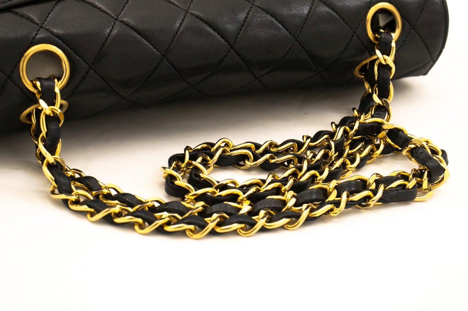 CHANEL Vintage Classic Chain Shoulder Bag Flap Quilted Lambskin 8
