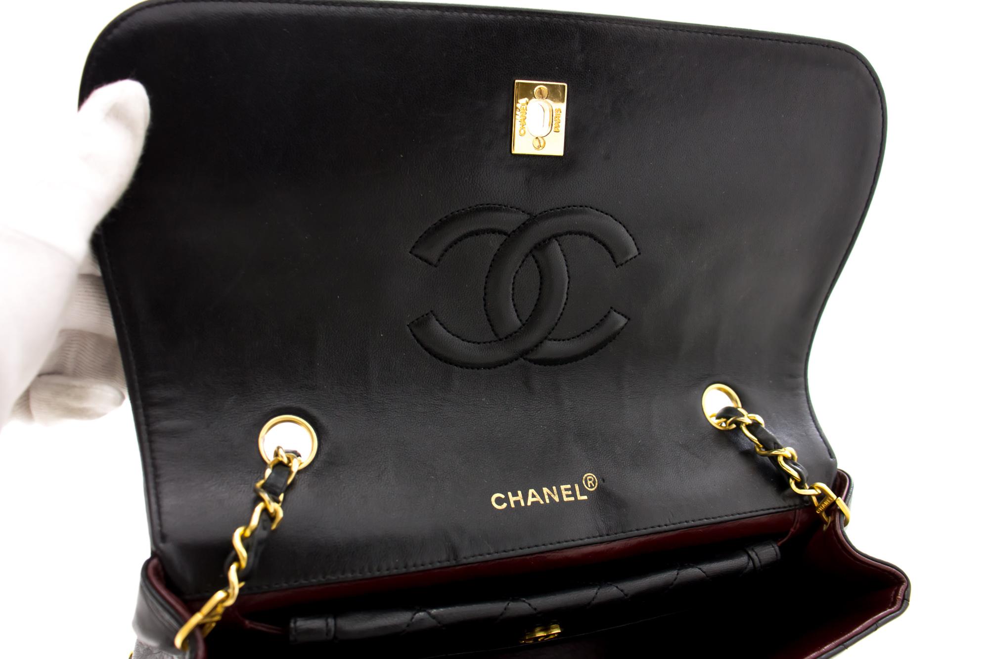 CHANEL Vintage Classic Chain Shoulder Bag Single Flap Quilted Lamb 5